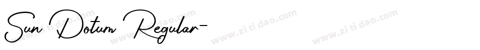 Sun Dotum Regular字体转换